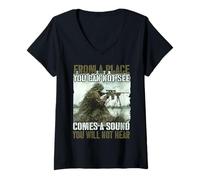 Mujer Bundeswehr Francotirador T Ghillie Traje de Camuflaje Camiseta Cuello V