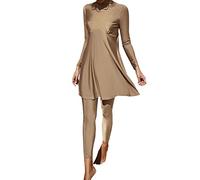 Mujer Burkini Discreto Traje de baño Oriente Medio Árabe Islámica Ropa de playa Musulmana Trajes de baño Musulmanes Rash Guard Manga Larga Traje de baño Top Pantalones Trajes de baño de cuerpo