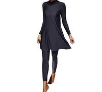 Mujer Burkini Discreto Traje de baño Oriente Medio Árabe Islámica Ropa de playa Musulmana Trajes de baño Musulmanes Rash Guard Manga Larga Traje de baño Top Pantalones Trajes de baño de cuerpo
