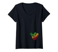 Mujer Burn Babylon Graffiti Tag Street Expression Camiseta Cuello V