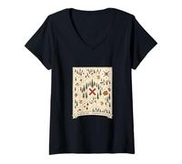 Mujer Buscador de Hongos en el Punto Secreto de la micología Camiseta Cuello V