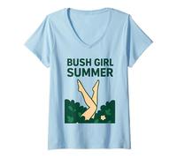 Mujer Bush Girl Summer - Diseño divertido para amantes de la naturaleza Camiseta Cuello V