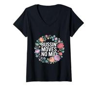 Mujer Bussin' Moves No Mid Energía de Moda de la Generación Z - Camiseta Cuello V