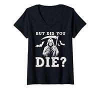 Mujer But Did You Die Funny Halloween Fitness Military Camiseta Cuello V