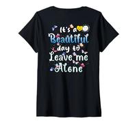 Mujer Butterfly, es un hermoso día para dejarme en paz, la mejor esposa del mundo Camiseta Cuello V