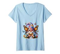 Mujer Butterfly GNOME Graphic For Women Men and Kids Floral Summer Camiseta Cuello V