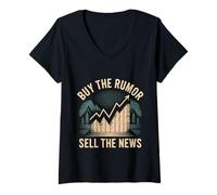 Mujer Buy The Rumor Sell The News Crypto Trading Strategy - Camiseta Cuello V