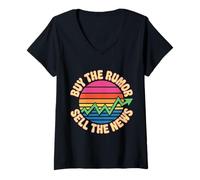 Mujer Buy The Rumor Sell The News Crypto Trading Strategy - Camiseta Cuello V
