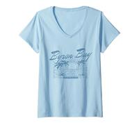 Mujer Byron Bay Australia - Palmera Envejecida Camiseta Cuello V