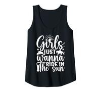 Mujer Cabalgatas Girls Just Wanna Ride Jinete Camiseta sin Mangas