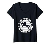 Mujer Cabalgatas Up We Go Jinete Camiseta Cuello V