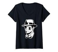Mujer Cabeza de rompecabezas Gentleman Gangster x Camiseta Cuello V