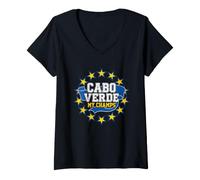 Mujer Cabo Verde Mis Campos Patrimonio de Las Islas Atlán Camiseta Cuello V