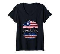 Mujer Cabo Verde: Raíces caboverdianas criadas en Estados Unidos | Kriol Camiseta Cuello V