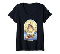 Mujer "Cachita" Virgen de la Caridad del Cobre Patrona de Cuba Camiseta Cuello V