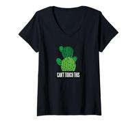 Mujer Cactus Hugger no Puede Tocar Este sarcástico Camiseta Cuello V