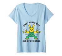 Mujer Cada Conejito era Kung Fu luchando contra el Karate Rabbit Camiseta Cuello V