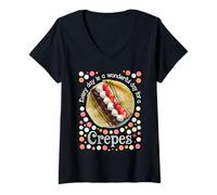 Mujer Cada día es un día maravilloso para un crepe Camiseta Cuello V