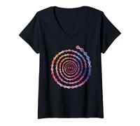 Mujer Cadena de bicicleta Helix para ciclistas de montaña Camiseta Cuello V