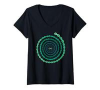 Mujer Cadena de bicicleta Helix para ciclistas de montaña Camiseta Cuello V