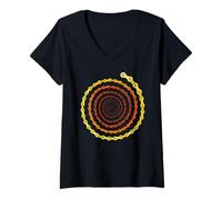Mujer Cadena de bicicleta Helix para ciclistas de montaña Camiseta Cuello V