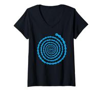 Mujer Cadena de bicicleta Helix para ciclistas de montaña Camiseta Cuello V