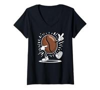 Mujer Cafeína Café Grano Cómic Café Camiseta Cuello V
