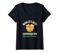 Mujer Cajas Carton Worlds Best Cardboard Box Breaker Downer Camiseta Cuello V