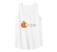 Mujer Calabaza de Halloween Persiguiendo Caramelos Boo, Sentido del Humor Espeluznante Camiseta sin Mangas