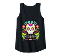 Mujer Calavera mexicana Dia de los Muertos mujer Sugar skull Camiseta sin Mangas