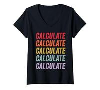 Mujer Calcular Camiseta Cuello V
