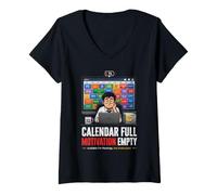 Mujer Calendario Lleno Motivacion Vacia Camiseta Divertida Camiseta Cuello V
