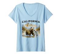 Mujer California Camiseta Cuello V