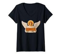 Mujer Cáliz para la Misa Católica Santa Eucaristía Primera Comunión Camiseta Cuello V