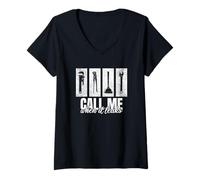 Mujer Call Me When It Leaks Funny Plumber Plumbing Humor Repair Camiseta Cuello V