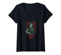 Mujer Call of Duty Cartel Task Force Illustration Video Game Camiseta Cuello V