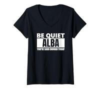 Mujer Callado Alba has Dicho lo Suficiente Gracioso Diciendo Camiseta Cuello V