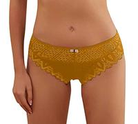 Mujer Calzoncillos 2026 Estilo Encantador Encaje Blanco Ropa Interior De Encaje Pantalones De Encaje Ropa Interior Con Cintura Ropa Interior Periódica Pantys Verano Ropa Interior De Algodón, amarillo