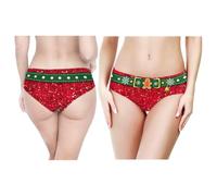 Mujer Calzoncillos De Lencería Navideña Bragas Navideñas Ropa Noche | Ropa Interior Novedosa Para Fiestas,Cintura Baja,Bajo De Caída,Ceremonia,Rave,Noche Cita,Club Nocturno,Regalo San Valentín