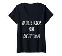 Mujer Camina como un egipcio Camiseta Cuello V