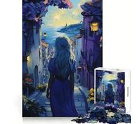Mujer Caminando hacia el mar Rompecabezas difícil para Adultos, 1000 Piezas Mejora la Memoria Tiempo Bien invertido Bordes limpios (38x52cm)