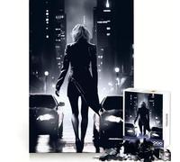 Mujer Caminando por la Ciudad Rompecabezas de 1000 Piezas Habilidad lógica Ocio Consciente Ensamblaje preciso Regalo Original (50x75cm)