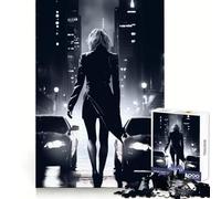 Mujer Caminando por la Ciudad, Rompecabezas de 1000 Piezas para Adolescentes, estimula la Memoria, Tiempo Libre Divertido, Corte de Calidad, Elegante, (38x26cm)