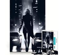 Mujer Caminando por la Ciudad Rompecabezas de 1000 Piezas para Adultos Juego para estimular la Memoria Calidad Profesional Actividad de Corte conmovedora para Compartir en Familia (38x52cm)