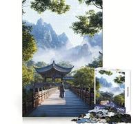 Mujer Caminando sobre un Puente en China Rompecabezas de 1000 Piezas para Adolescentes Habilidad analítica Relajante Tiempo Libre Ensamblaje preciso (50x75cm)