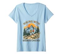 Mujer Caminar con Chicas rudas es una Divertida Aventura para Camiseta Cuello V