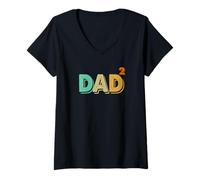 Mujer Caminar con papá How Cool Is That Father's Day 2021 Hiking Camiseta Cuello V