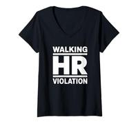 Mujer Caminar Violación de RRHH Camiseta Cuello V