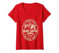 Mujer Caminé en el Parque Nacional del Gran Cañón Arizona Mountain Hiking Camiseta Cuello V