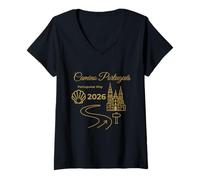 Mujer Caminho Português 2026 Camiseta Cuello V